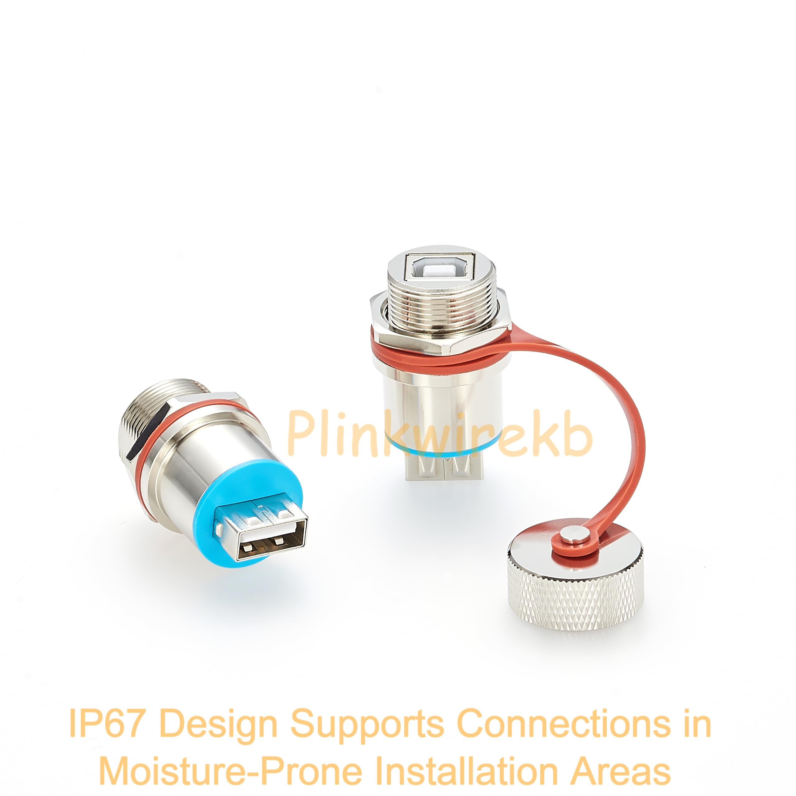 USB 2.0 typ B na A adapter panel Mount IP67