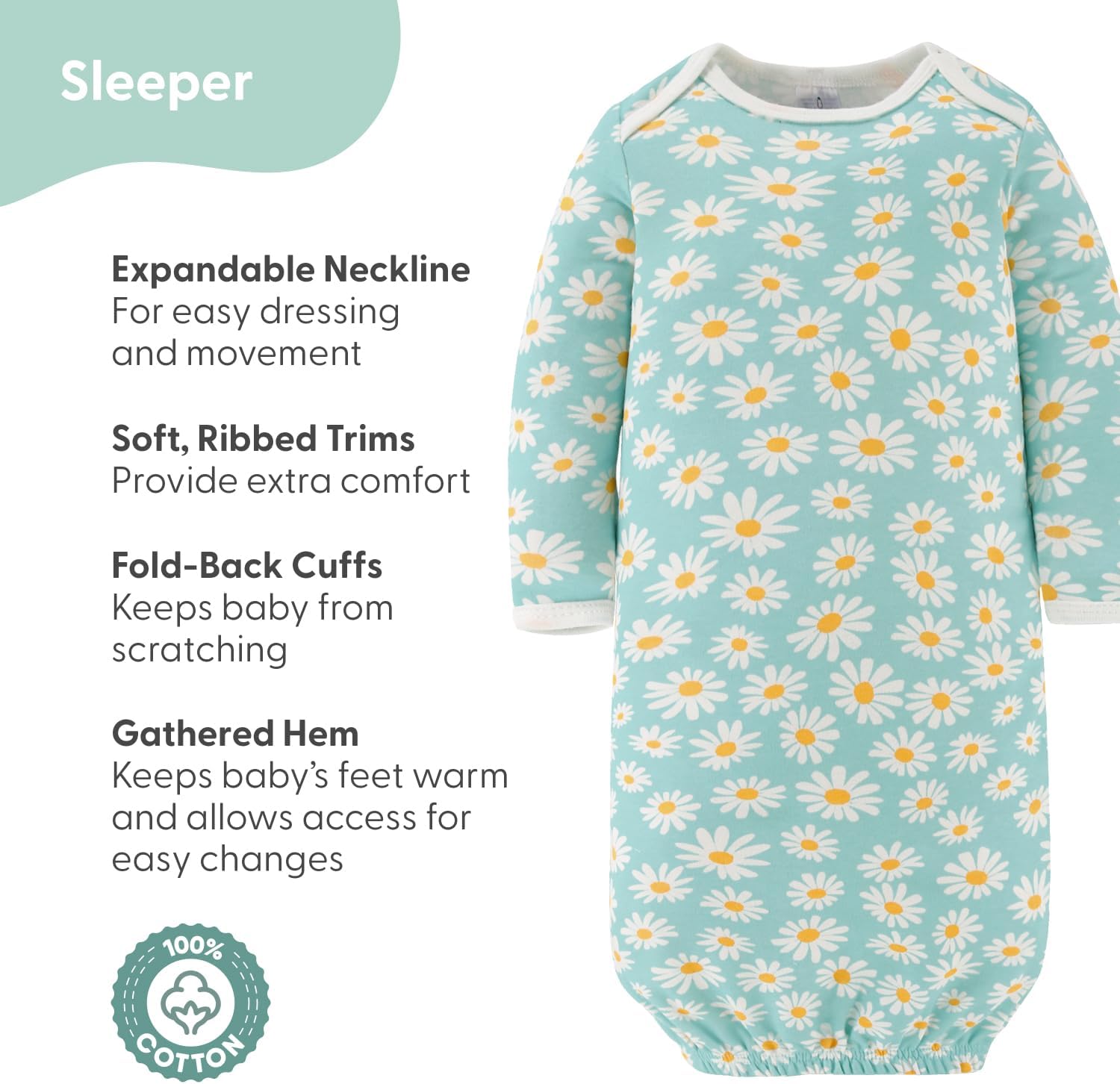 The Peanutshell Baby Layette Gift Set for Girls - 16 Piece New Born Girl Gift Set, Baby Clothes & Newborn Essentials Must Haves - Newborn Clothes 0-3 Months - Carefree Floral