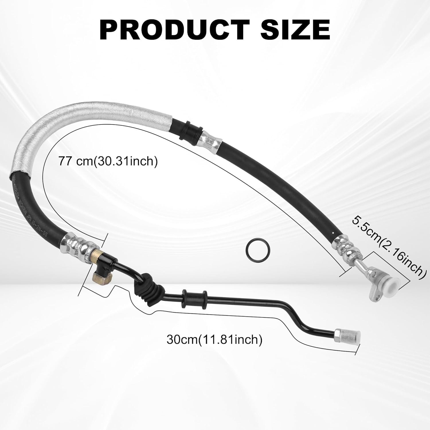 Power Steering Pressure Hose Assembly Compatible with Honda CRV 2.4L 2002 2003 2004 2005 2006, Replace OEM 53713-S9A-A04, 3401209