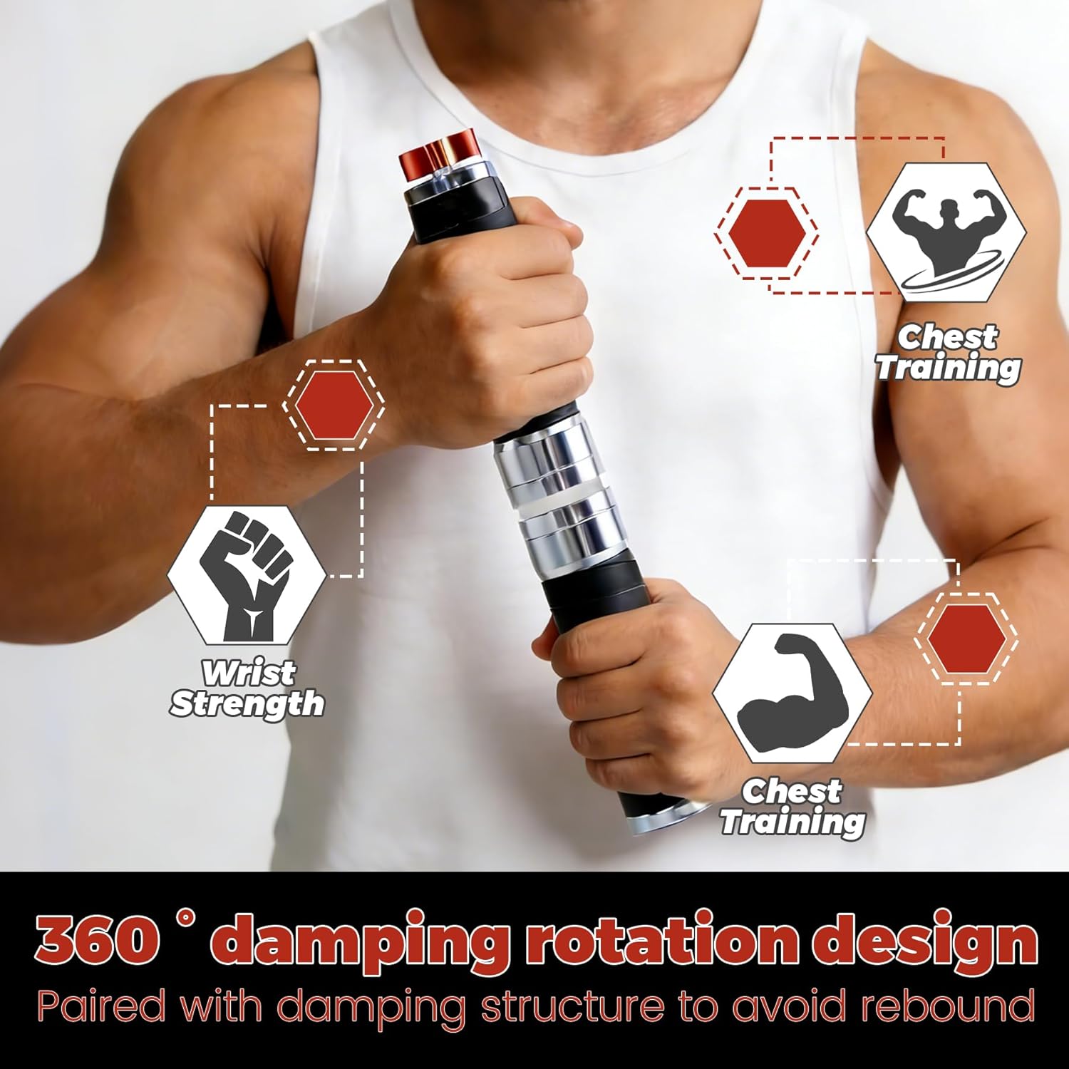 Adjustable Forearm & Wrist Strengthener with Infinite Dial Resistance, Aluminum-Alloy Grip Trainer for Wrist Mobility & Arm Power, 360° Rotation Training Tool for Tennis, Badminton, Climbing & Daily Fitness