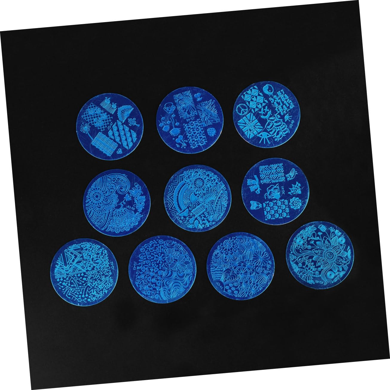 Healeved 3sets Piastre Stamping Per Nail Art Inossidabile Con Stampo Trasparente Stencil Decorativi Per Manicure Creativa e Facile Design Variegati Per Unghie Uniche e