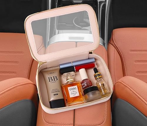 Miniatura 4 de Pinkmik Bolsa de maquillaje transparente, estuche de viaje transparente, portátil, transparente, para cosméticos, neceser de viaje, bolsa de