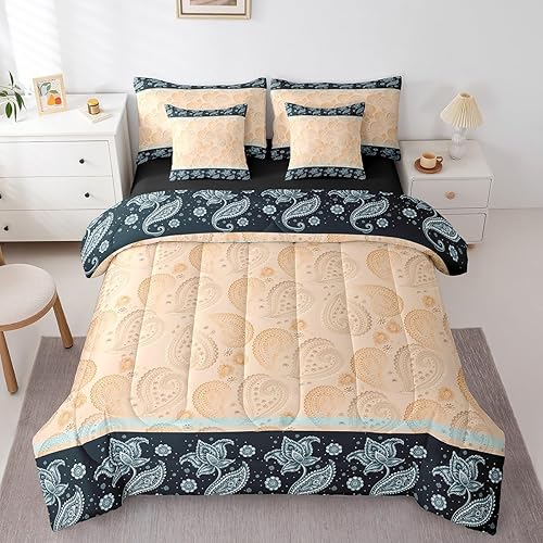 Miniatura 20 de Juego de edredón de 7 piezas con estampado de cinta de radio retro de los años 90, tamaño Queen para niños, adolescentes y adultos, juego de ropa de