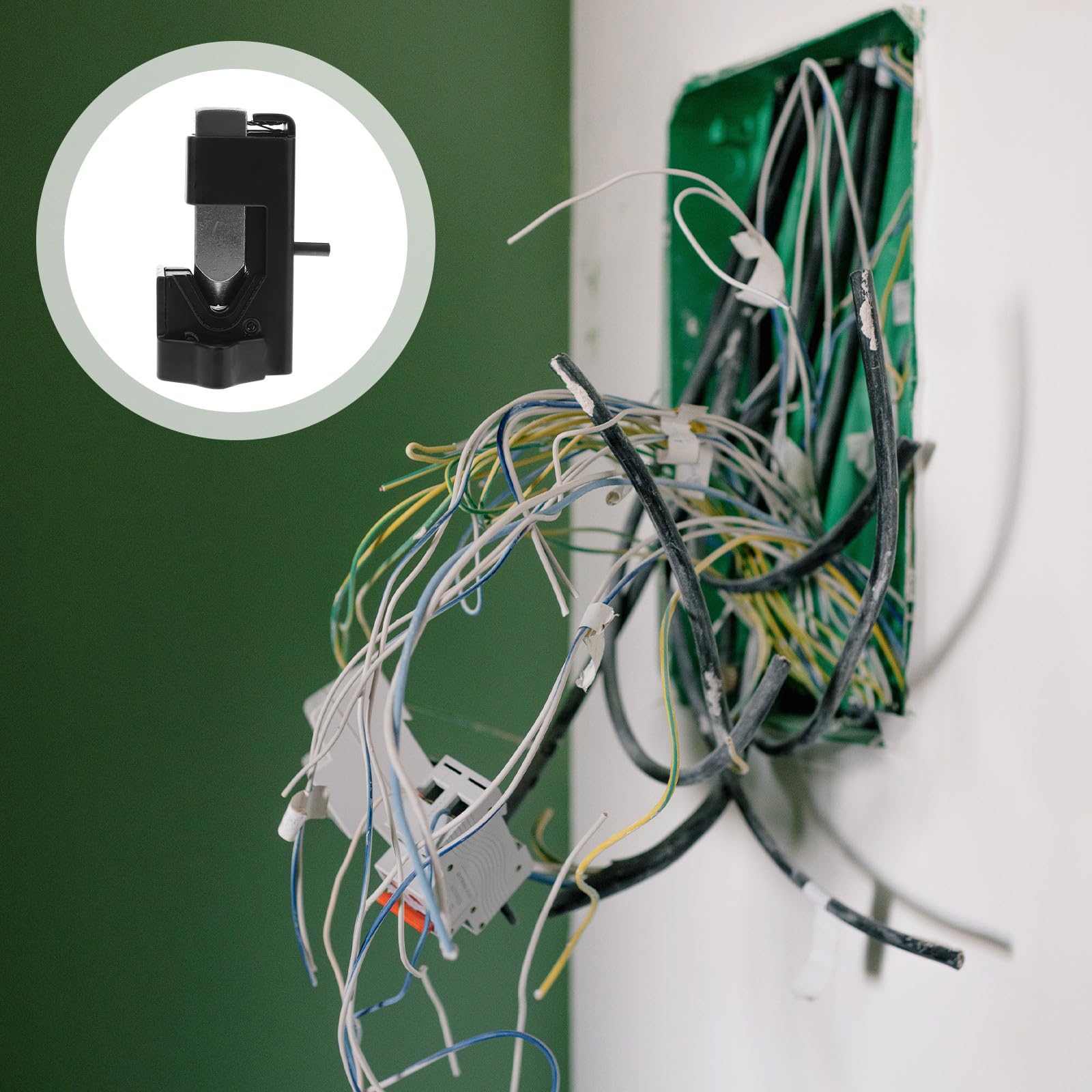 Juego de Herramienta de Engarce para Cables de Batería Terminal de Anillo 4 Awg, Acero Resistente y Resorte para Proyectos Marinos y Cables de Soldadura