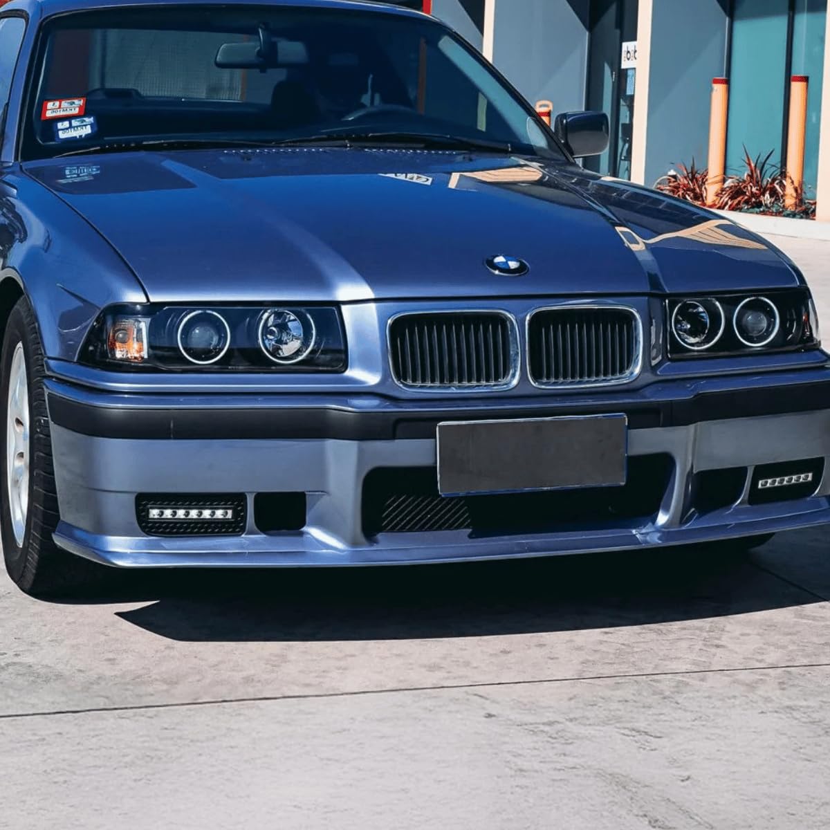 Scheinwerfer Set in schwarz für BMW 3er E36 Coupe Cabrio 12/1992-08/1999 CCFL Angel Eyes 2 Türer