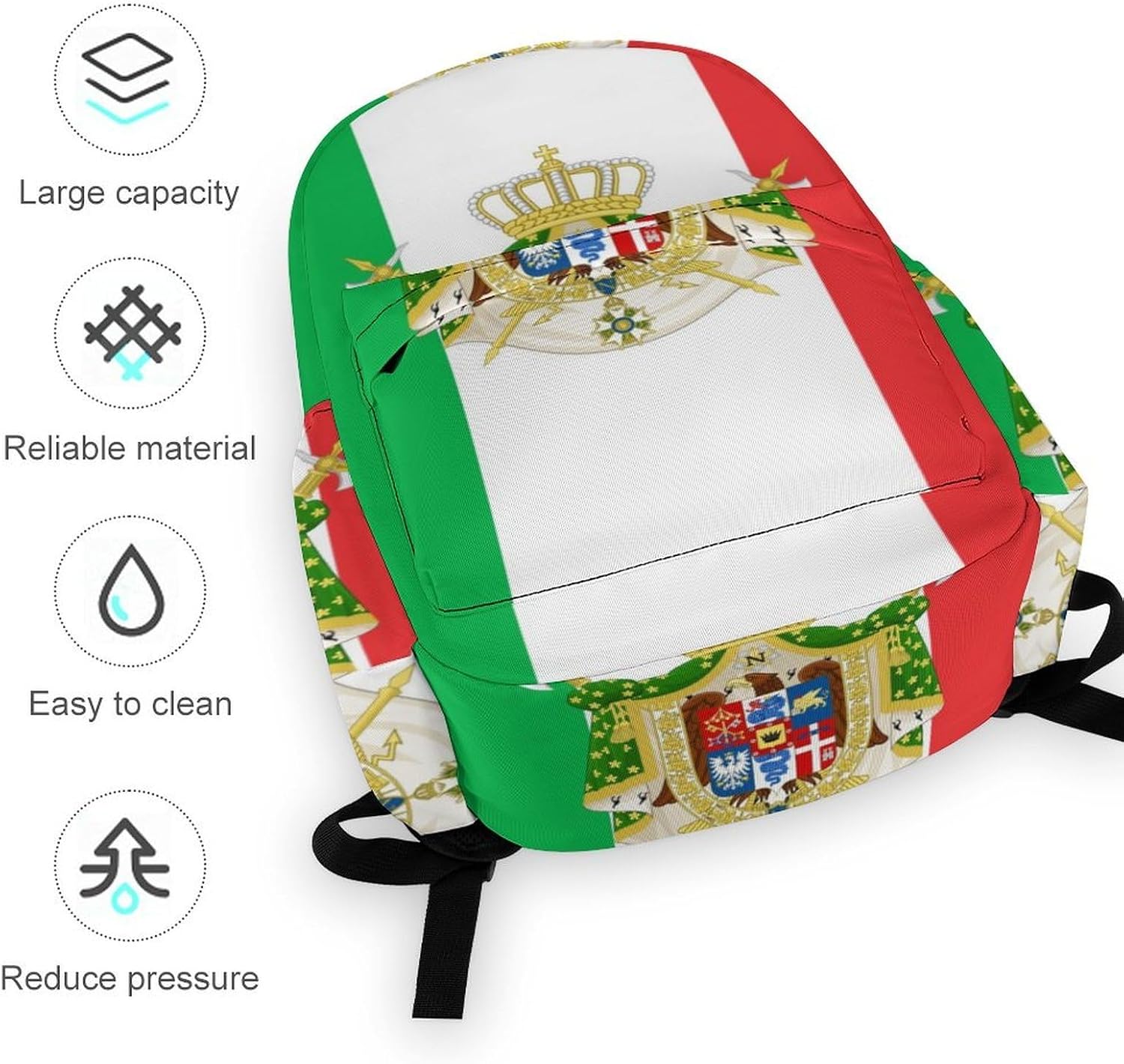Italian Coat of Arms Novelty Backpack Lightweight Daypacks image 5