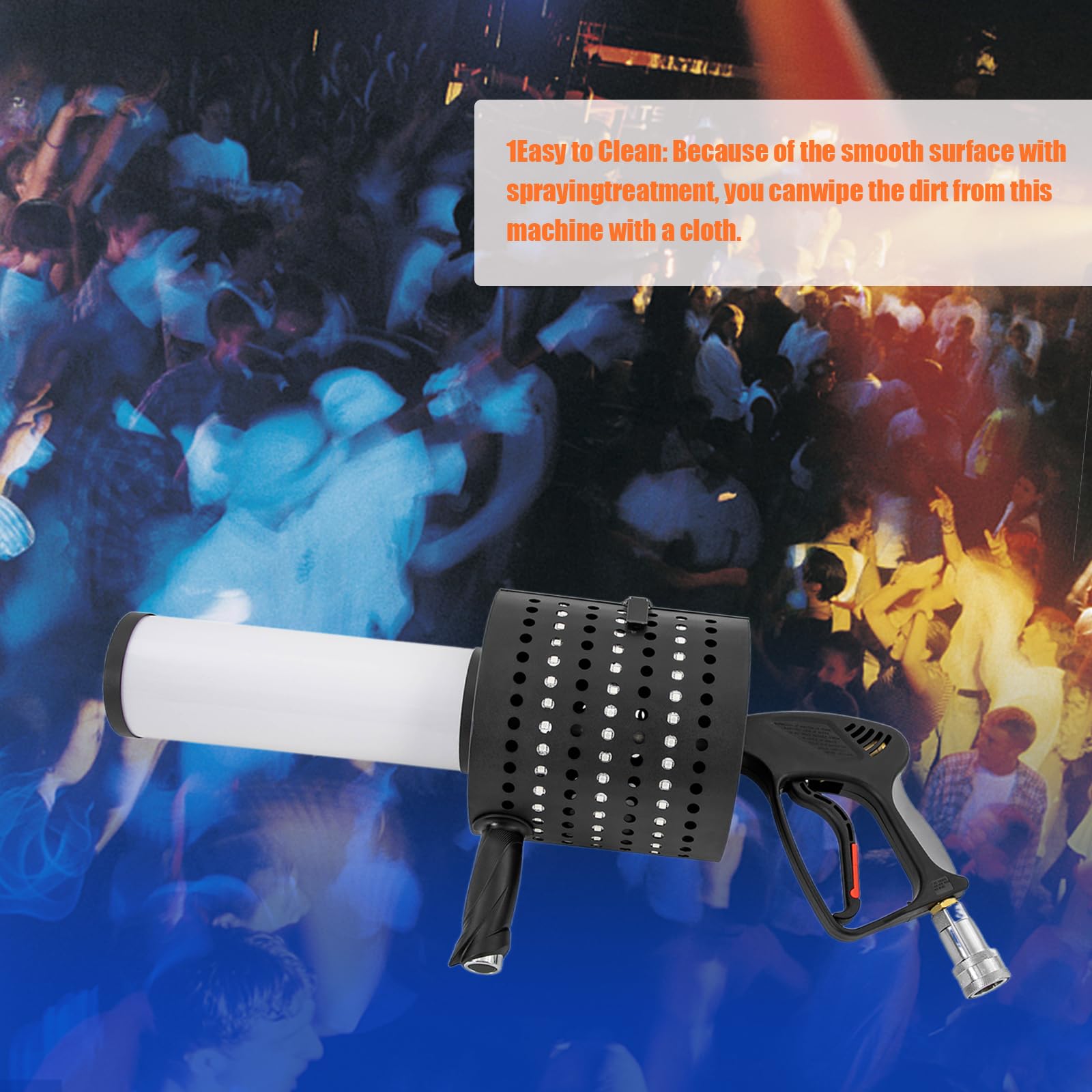 LED CO₂ Konfettimaschine Handgeführte Maschine für Party Hochzeit Bühne Konzerte Theater - Akku Nebelmaschine, Event Konfetti Werfer
