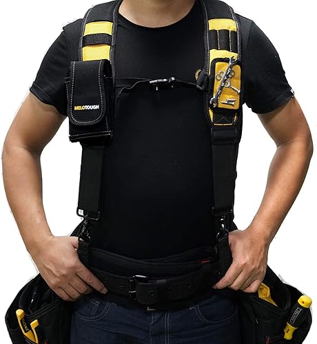 Miniatura 6 de MELOTOUGH 1 paquete de tirantes magnéticos para cinturón de herramientas + 1 paquete de soporte para guantes de trabajo correa rápida