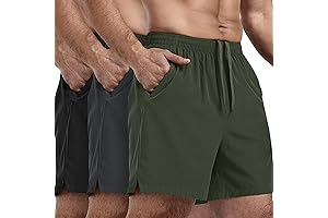 3 Pack Men's Athletic 5 Inch Inseam Shorts: Essential Workout Gear for Active Men