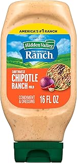 Hidden Valley Southwest Chipotle Ranch Condiment and Dressing, Easy Squeeze Bottle, 16 Fl Oz (Package May Vary)