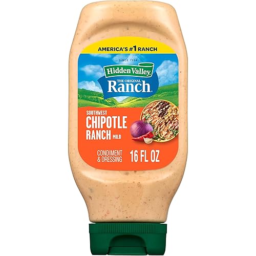 Hidden Valley Southwest Chipotle Ranch Condiment and Dressing, Easy Squeeze Bottle, 16 Fl Oz (Package May Vary)