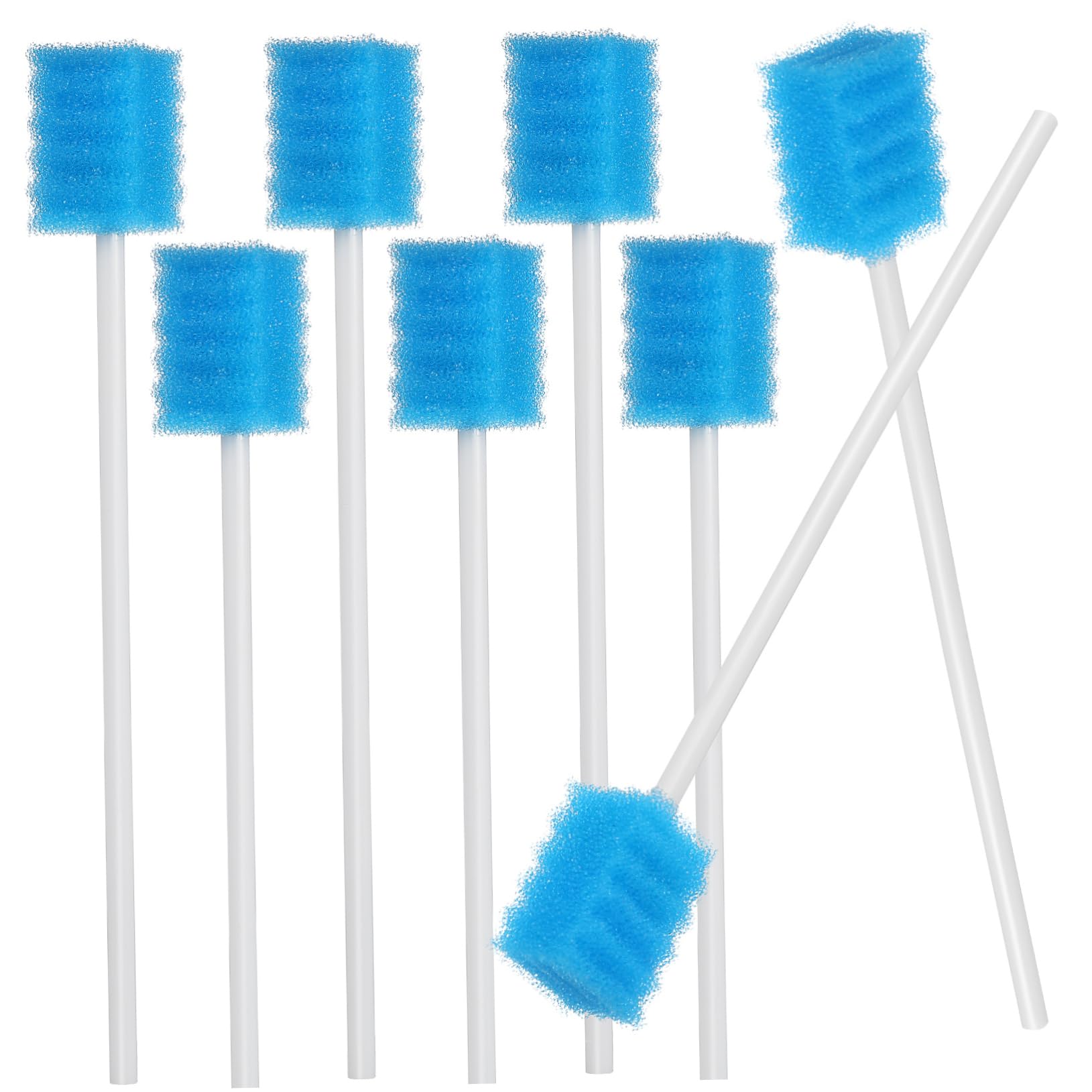 minkissy 100 Pcs Soft Sponge Swabs Oral Care Swabs for Elderly Disposable Cleaning Sticks Versatile Use