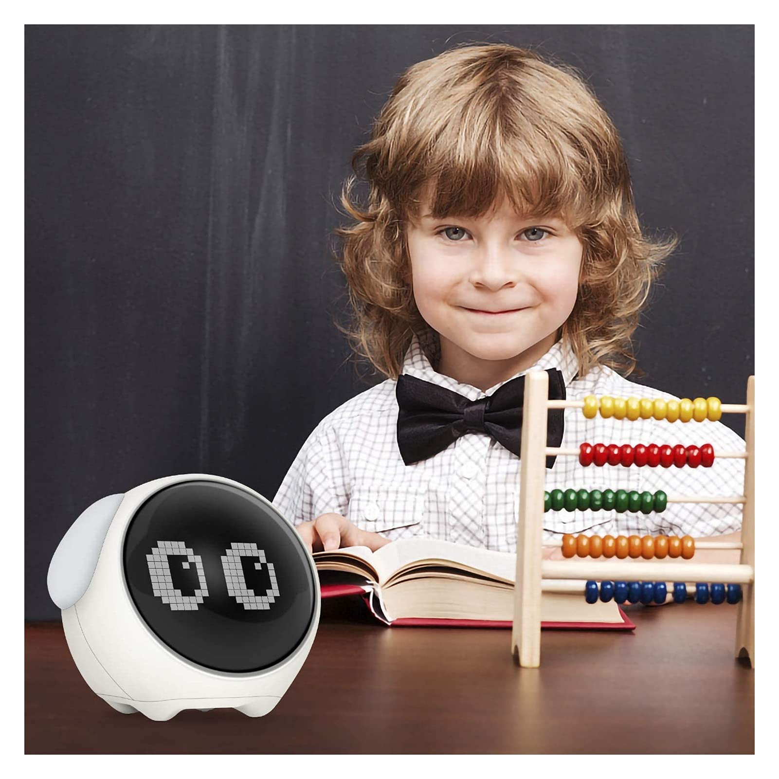 WTL Despertador Niños Reloj de alarma digital, Lindo Reloj de alarma para niños, Traer 2 Relojes de alarma, 5Voices, Función de Snooze, Fecha, Temperatura, 12/24 horas, Reloj infantil con la luz de no