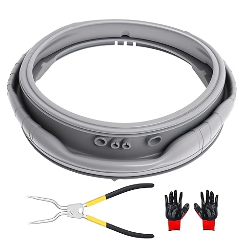 Junta de puerta MDS47123619 compatible con LG wm3180cw wm3270cw wm3500cw lavadoras de carga frontal, sello de arranque de puerta de lavadora con