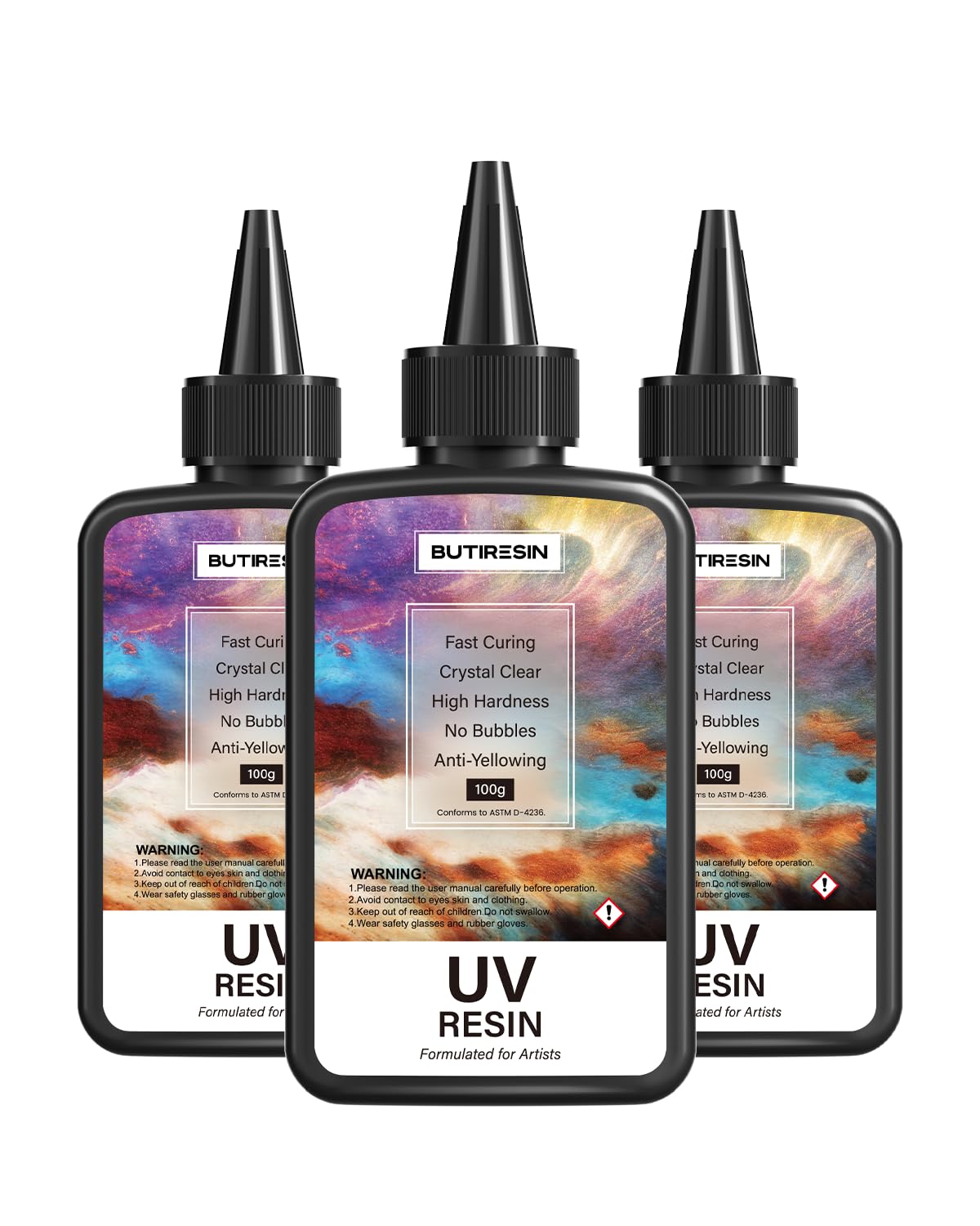 ButiResin レジン液 300g UVレジン液 大容量 ハードタイプ UV‐LED対応 高い透明度 急速硬化 黄変なし 低刺激 DIY レジンアート