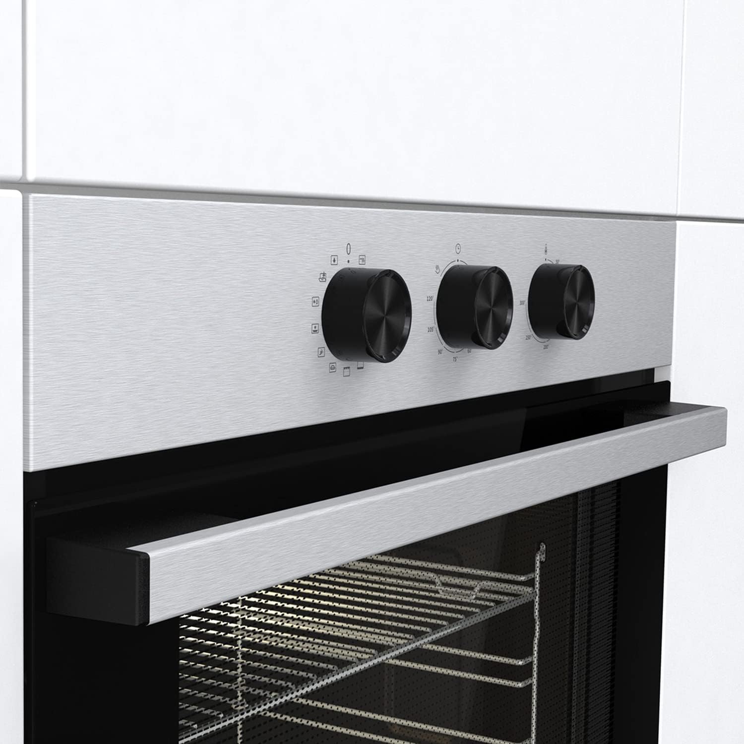 Hisense BI61111AX Four multifonction thermo-ventilé, cavité XXL 77 L, 12 fonctions, nettoyage de l'eau claire, minuteur de fin de cuisson, préchauffage rapide, fonction pizza 300 °C, cuisson AirFry