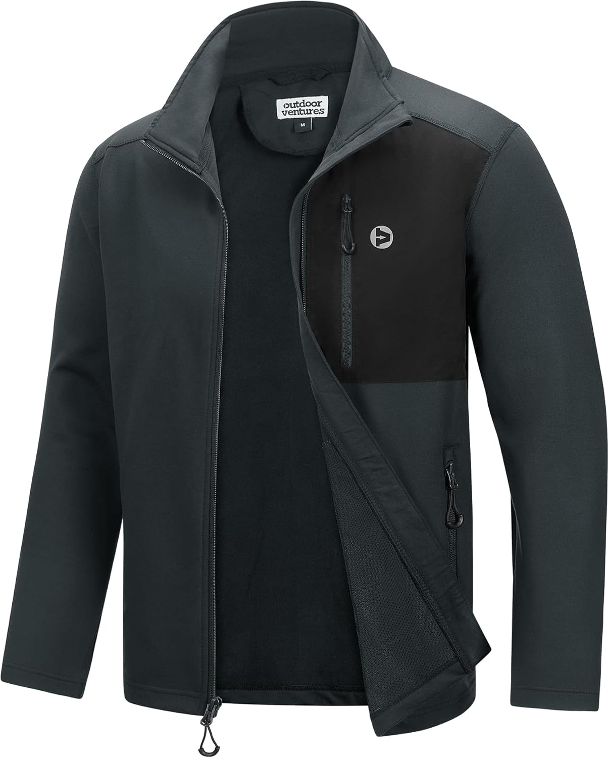 Outdoor Ventures Men‘s Track Jackets Lightweight Athletic Jackets Full Zip Casual Coat Workout Running Jacket for Cycling