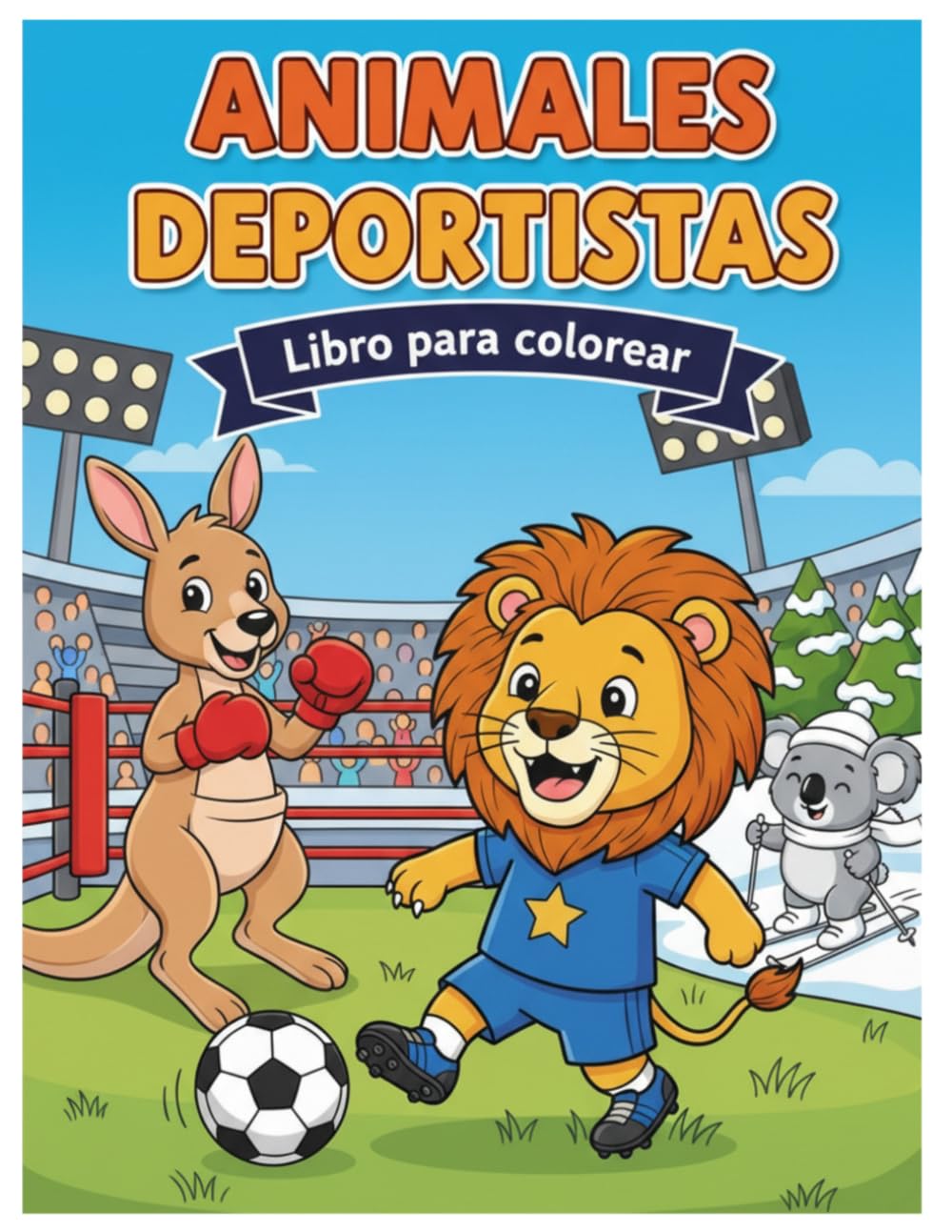 Animales Deportistas: Libro para colorear para niños