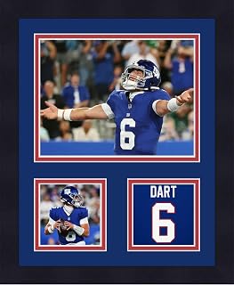 Framed Jaxson Dart New York Giants Football 11x14 Picture 3 Photo Collage
