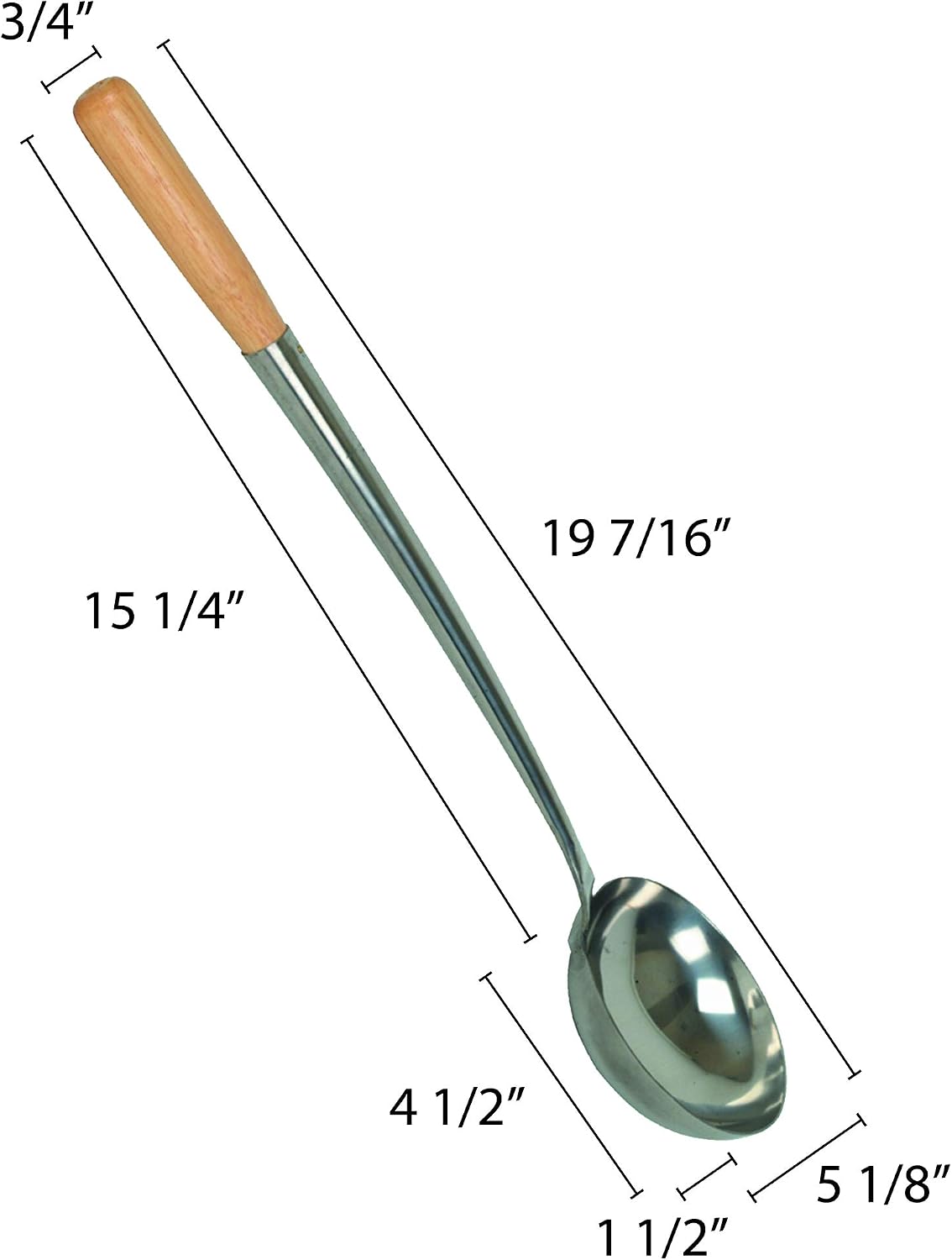Thunder Group 10 oz, ladle with wood handle, comes in each