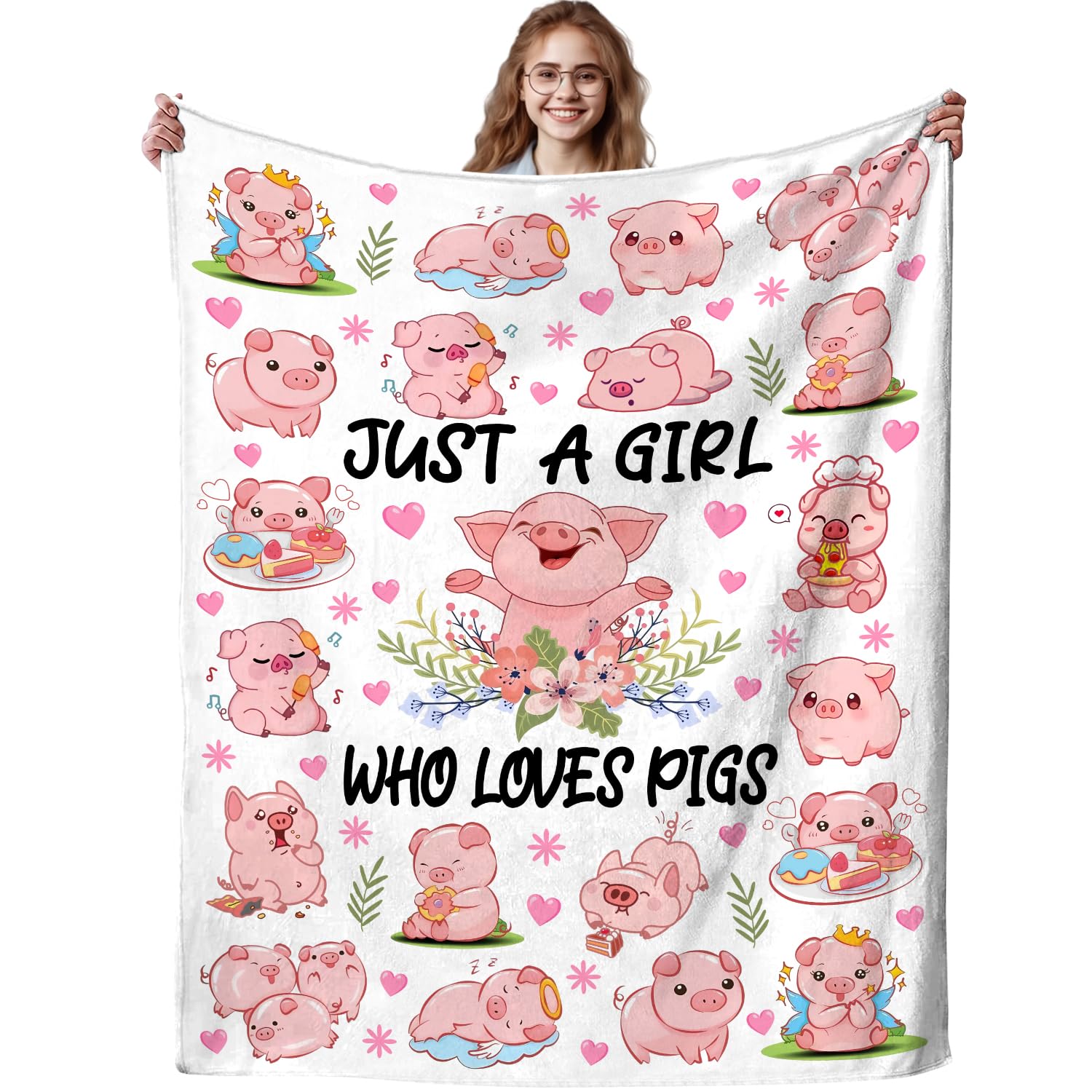 Plaid cochon mignon pour soirée cocooning lit enfant et adulte