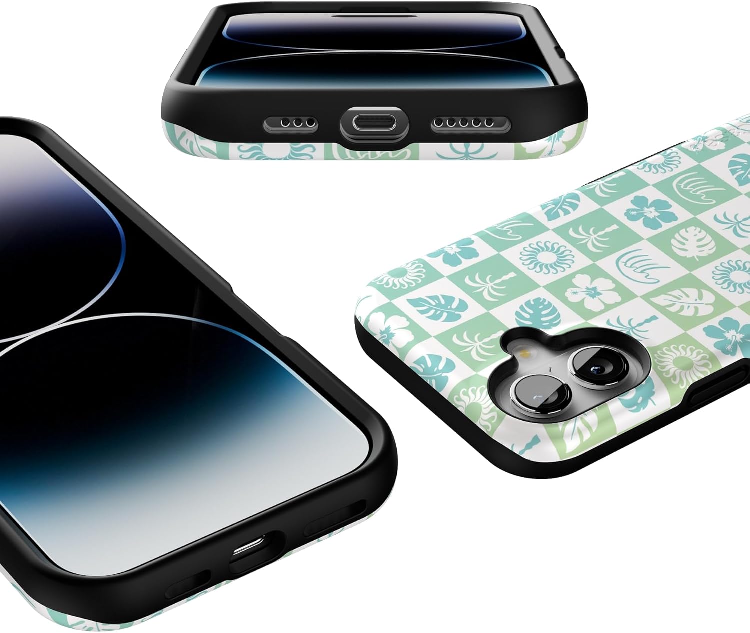 Casely iPhone 16 Case | Pura Vida | Coastal Checkers | Bold Protective Design | Compatible with MagSafe