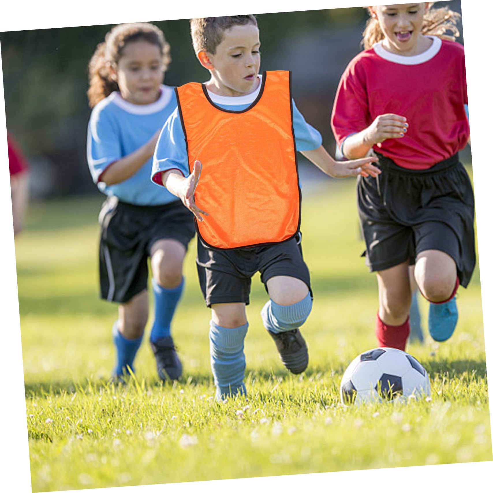 TOYANDONA 12 Stück Polyester Fußball Trainingsleibchen Waschbare und Formschlüssige Trainingswesten für Fußball Fest Deko und Team Training