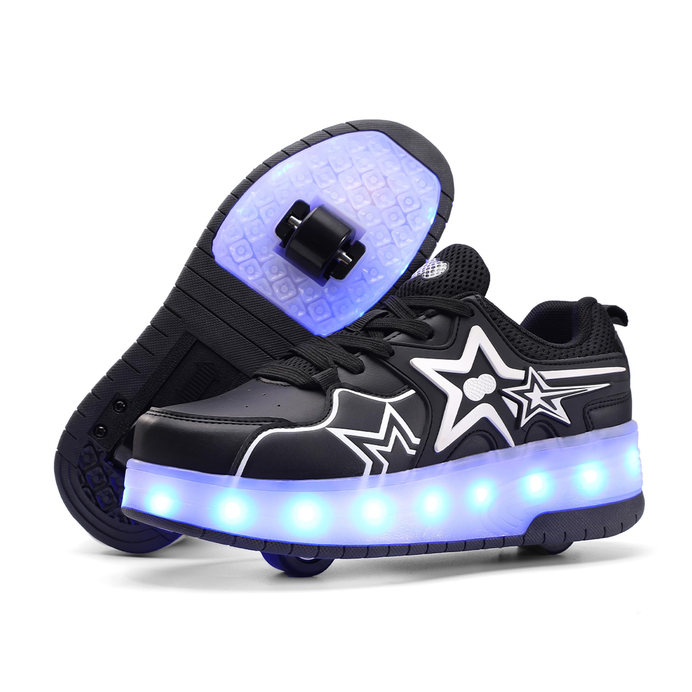 Roller Skates Shoes for Boys and Girls - 2-in-1 Skate Shoes and Sneakers for Kids Fun and Stylish