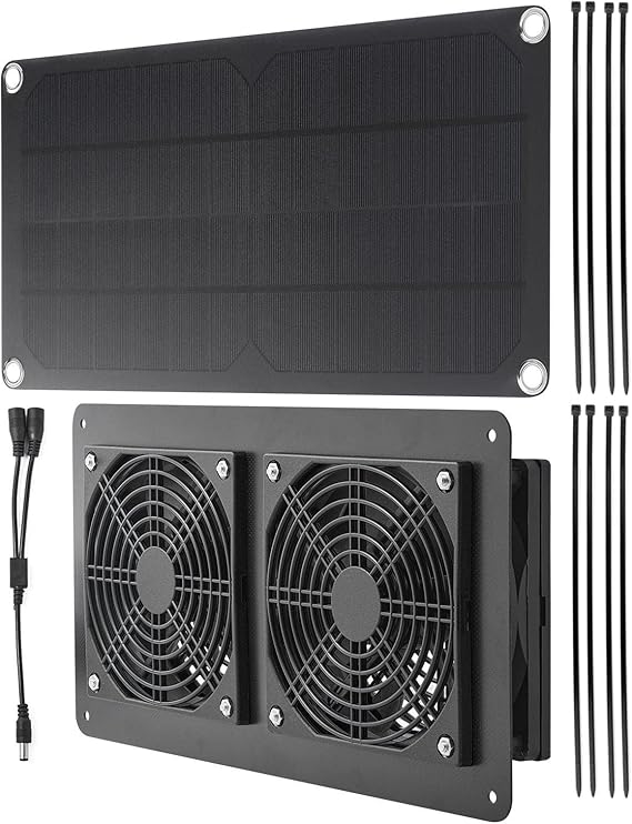 Ventilatore Solare Per Serra - Impermeabile, Con Pannello Solare, Per Capannoni E Pollai - Foto 7