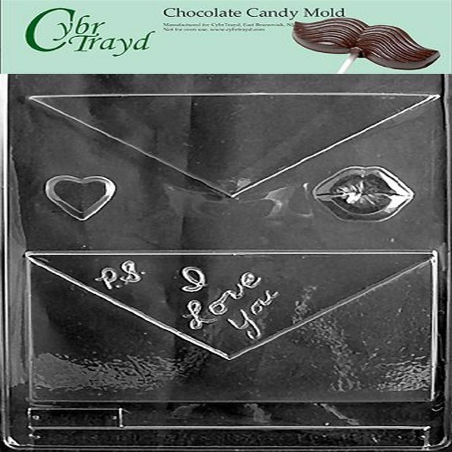 Moule à bonbons enveloppe P.S. I Love You pour déclarer votre amour en chocolat