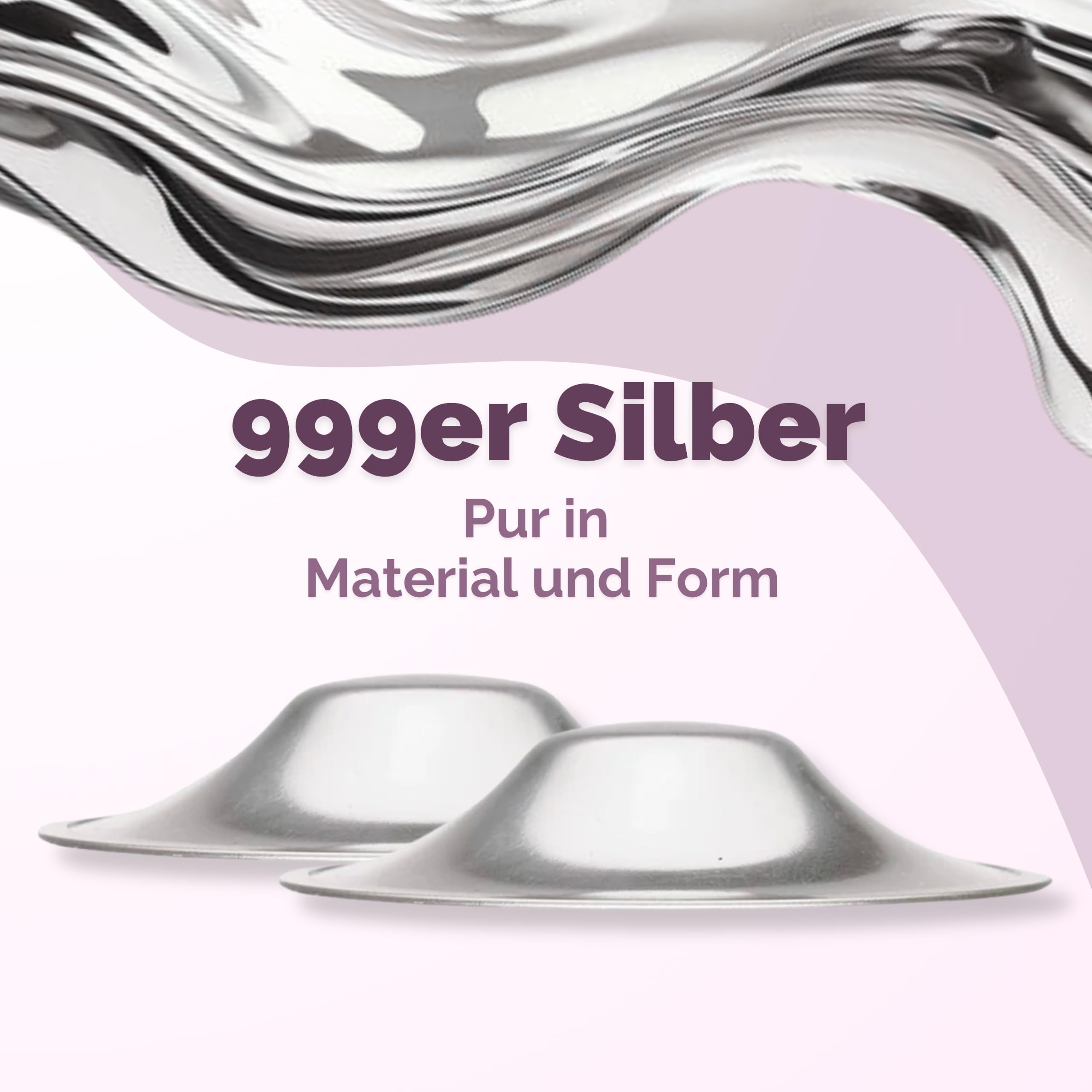 Livella | Silberhütchen Stillen - Made in Germany - für beanspruchten Brustbereich - schafft feuchtes Hautmilieu - Stillhütchen im Wochenbett & Stillzeit nach der Schwangerschaft