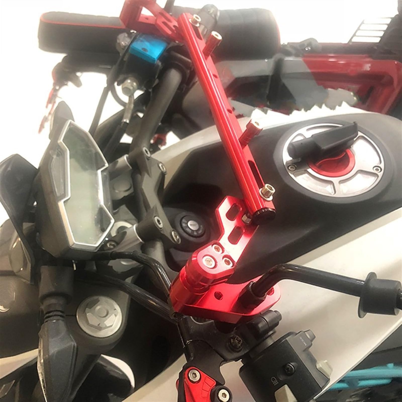 Równowaga Motocykla Kierownica Ręcznie Wzmocnienie Poprzeczka Kierownicy Dla YAMAHA MT01 MT09 MT07 MT10 MT03 (Kolor : Gold A, Rozmiar : 1)