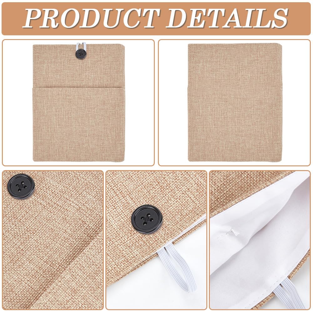 CRASPIRE 2 Colors White Book Sleeve Cotton-Padded Book Cover Book Protector Multilayer Book Sleeve for Paperbacks Washable Fabric Cloth Book Cover with Extra Sleeve Pocket for Book Lovers Gifts - Image 4