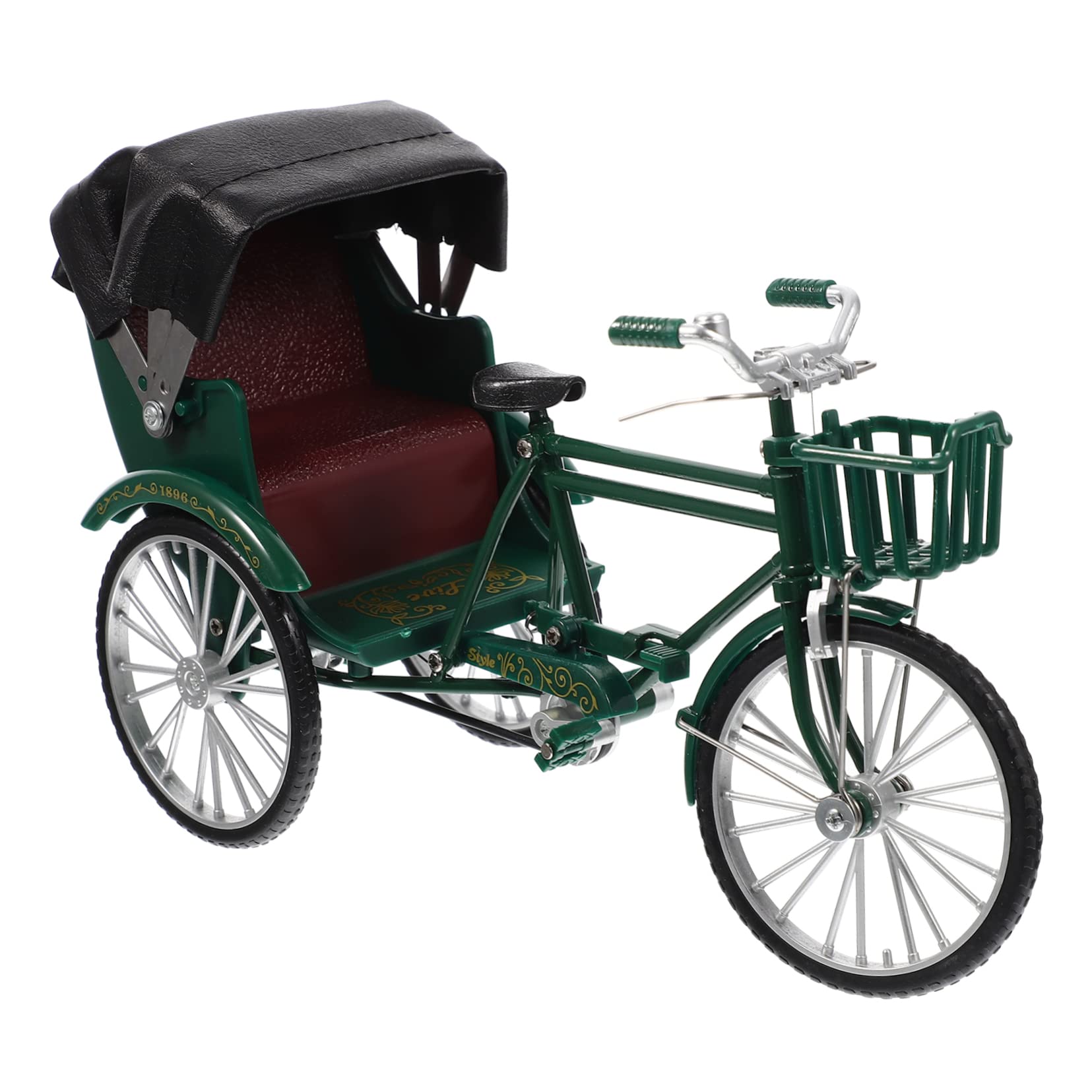 IMIKEYA Rickshaw Decoration Vintage Decoration for Friends Desktop Model Ornament for Occasion