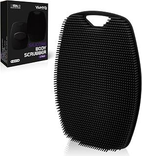 Soft Silicone Body Scrubber for Men,Premium Silicone Scrubber for Nourishing Cleaning & Exfoliating Your Skin Lather Boosting Bristles with Ergonomic No-Slip Handle, Long-Lasting & Easy to Clean（1pc）