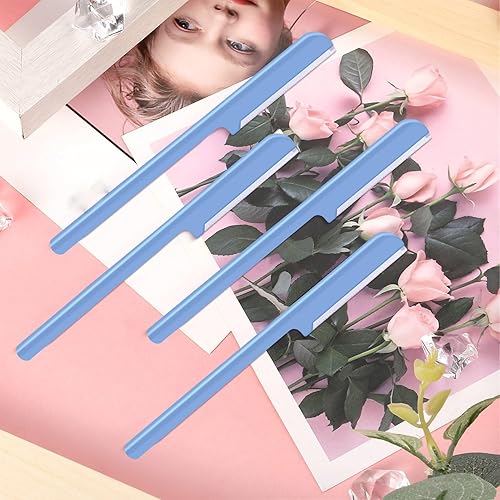 Miniatura 5 de Maquinilla de afeitar facial para mujer, maquinilla de afeitar de cejas modeladora de cejas Dermaplaner herramienta de modelado con cubierta (azul)