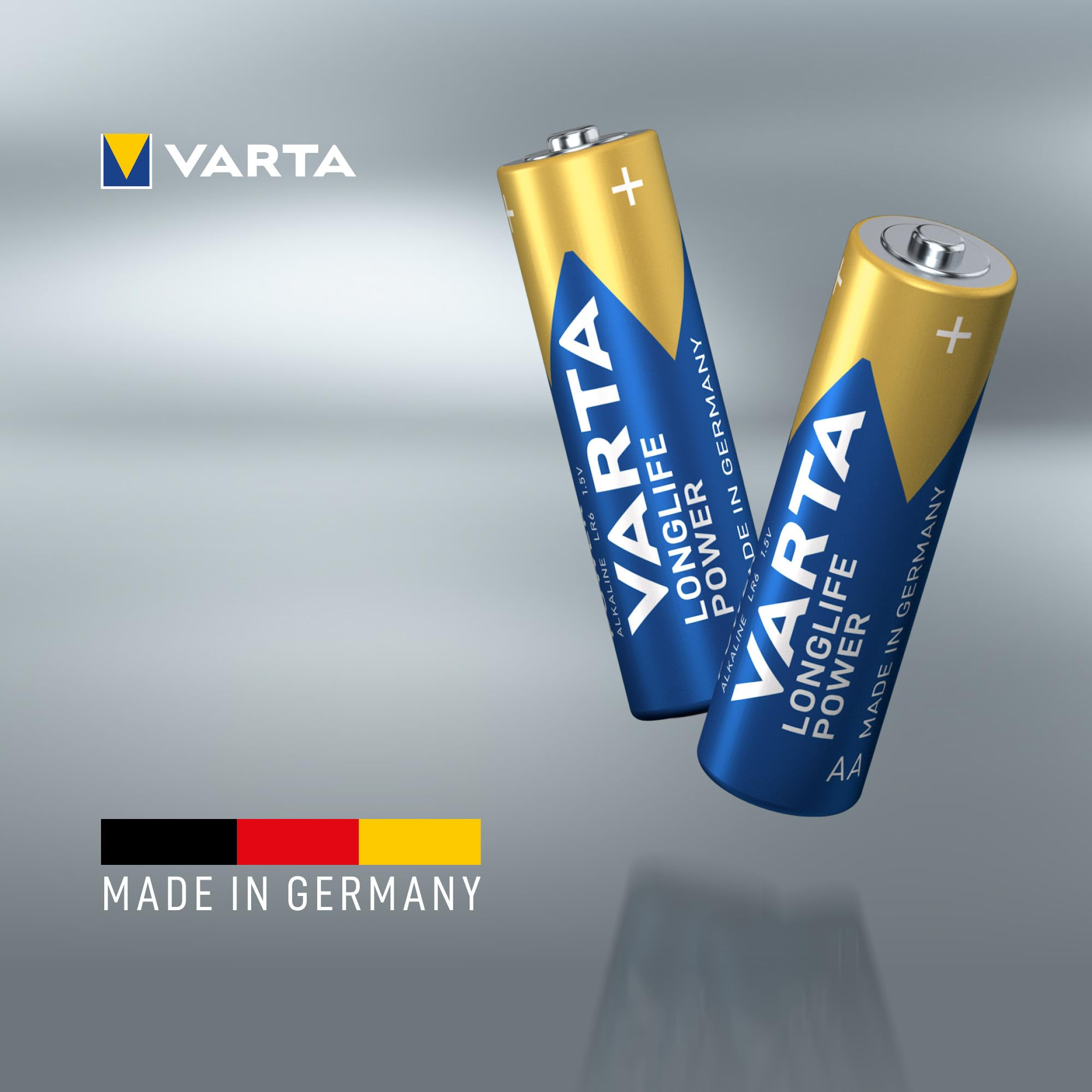 VARTA Longlife Power, bateria alkaliczna, AA, Mignon, LR6, 1,5V, opakowanie 10+10szt., Made in Germany | AA LR6, Made in Germany, bateria do 10 lat, do konsoli do gier, szczoteczki do zębów, myszy lub kontrolera