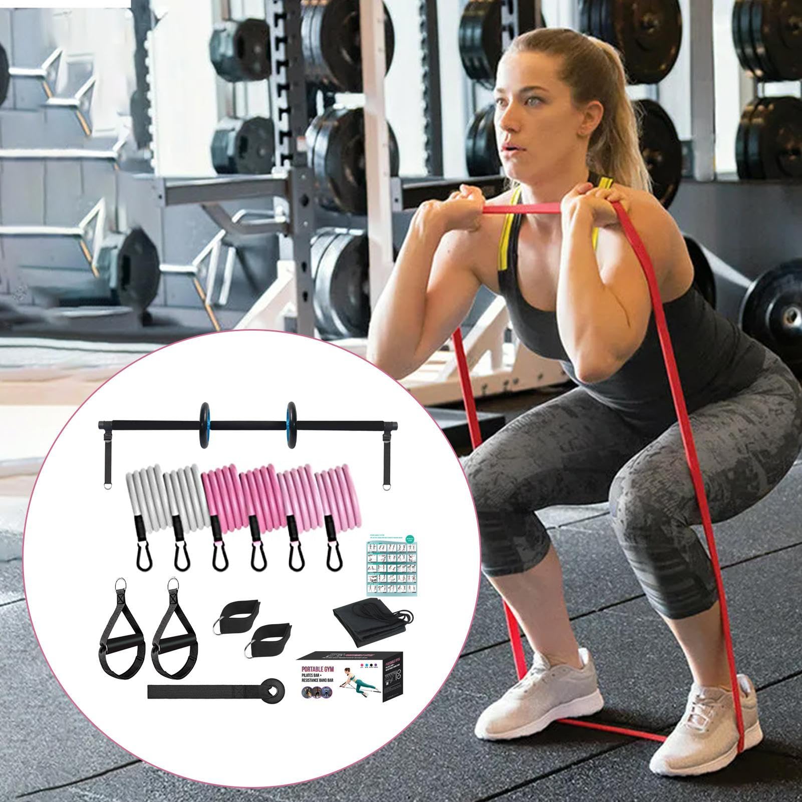 Barra Per Pilates Per La Tonificazione Attrezzatura | Equipaggiamento Per Esercizi E Allenamento per Allenamento Personale a Casa, Flessibilità, Benessere, Fitness, Routine di
