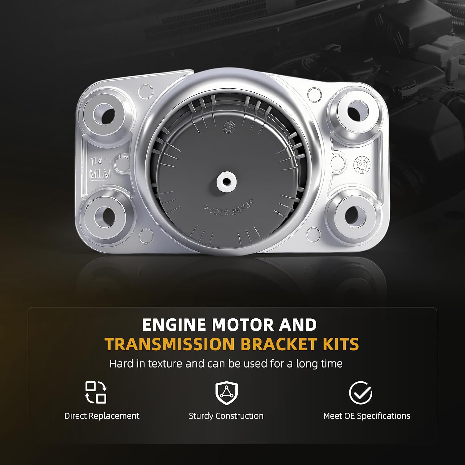 Engine Mount Left & Right Bracket Kit for Land Rover Discovery