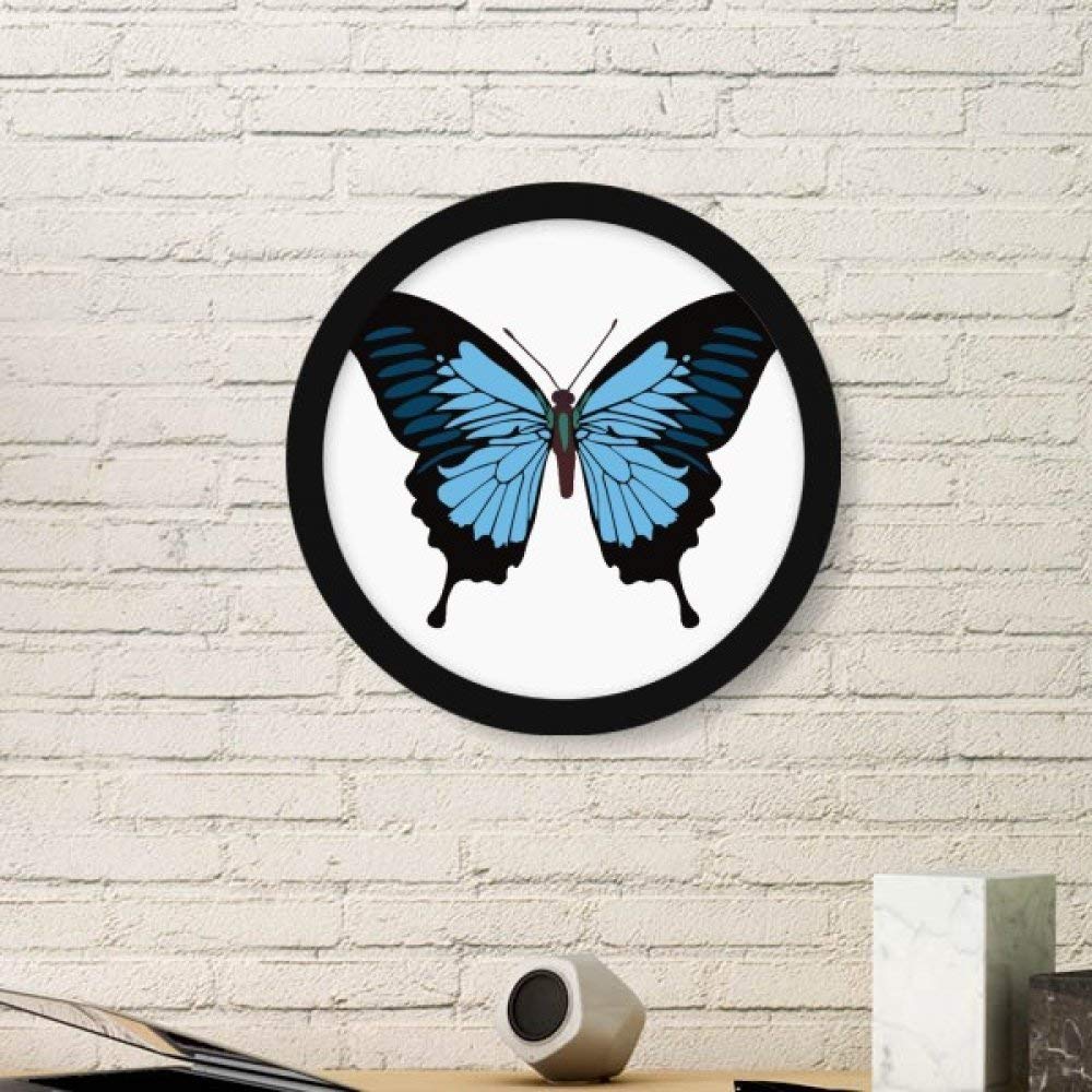 Tableau papillon bleu foncé rond noir pour créer une ambiance zen dans votre chambre
