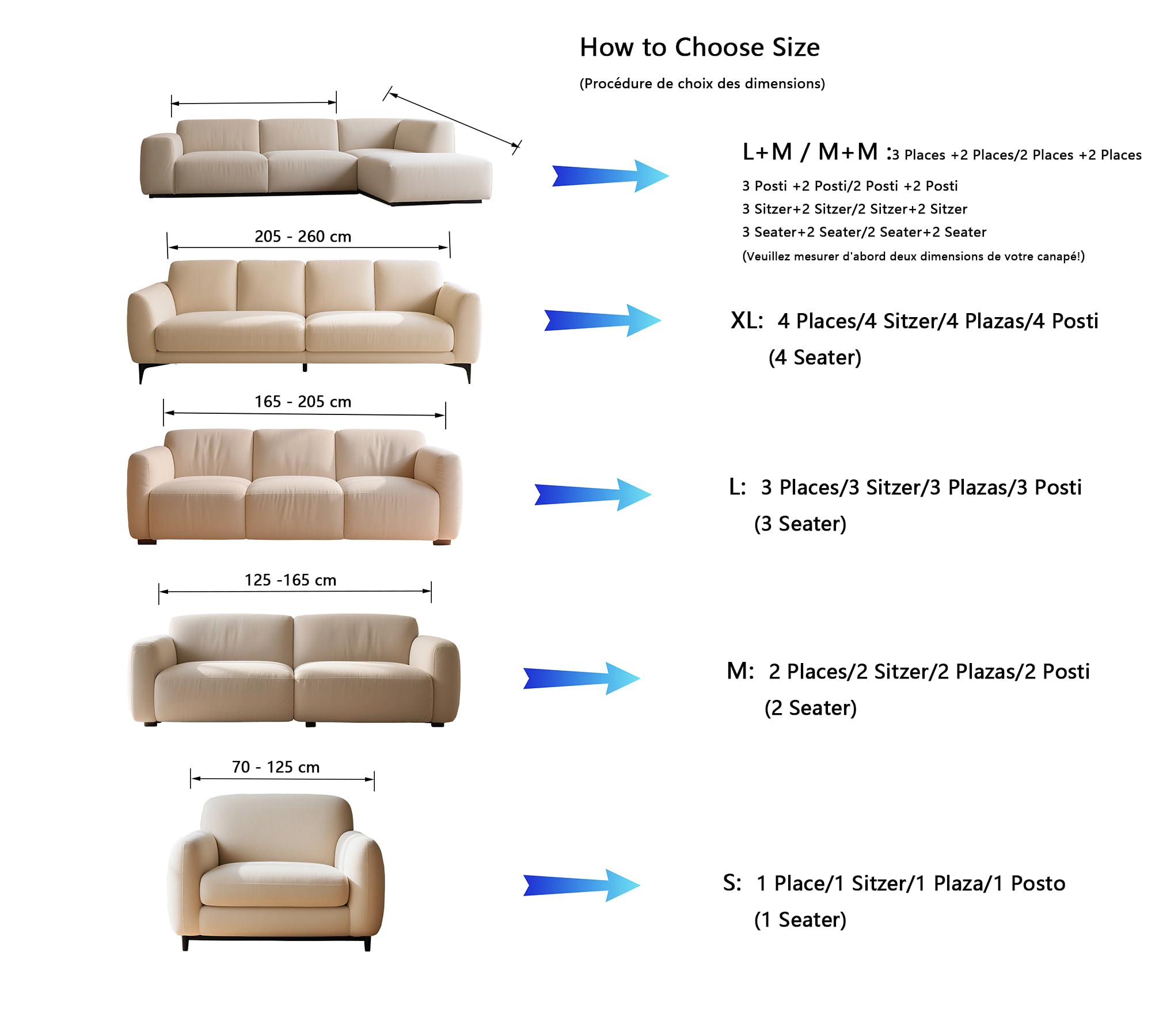 Meicynhoger Copridivano Antimacchia Impermeabile 420x180 cm - Fodera per Divano in ​​Pelle Sintetica Antistrappo per Casa e Decorazione (Marrone Chiaro, 4 Posti)
