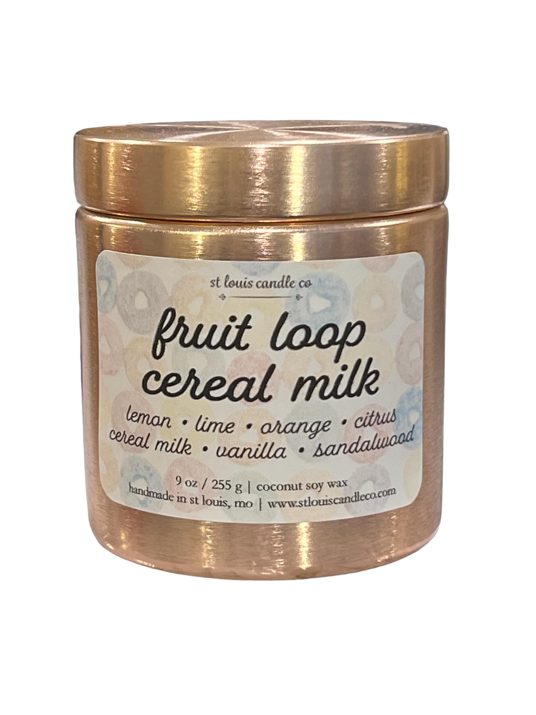 St Louis Candle Company - Cereal Milk | 9 oz | coconut soy wax | fun | cute | luxury candle vessel | Made in the U.S.A.