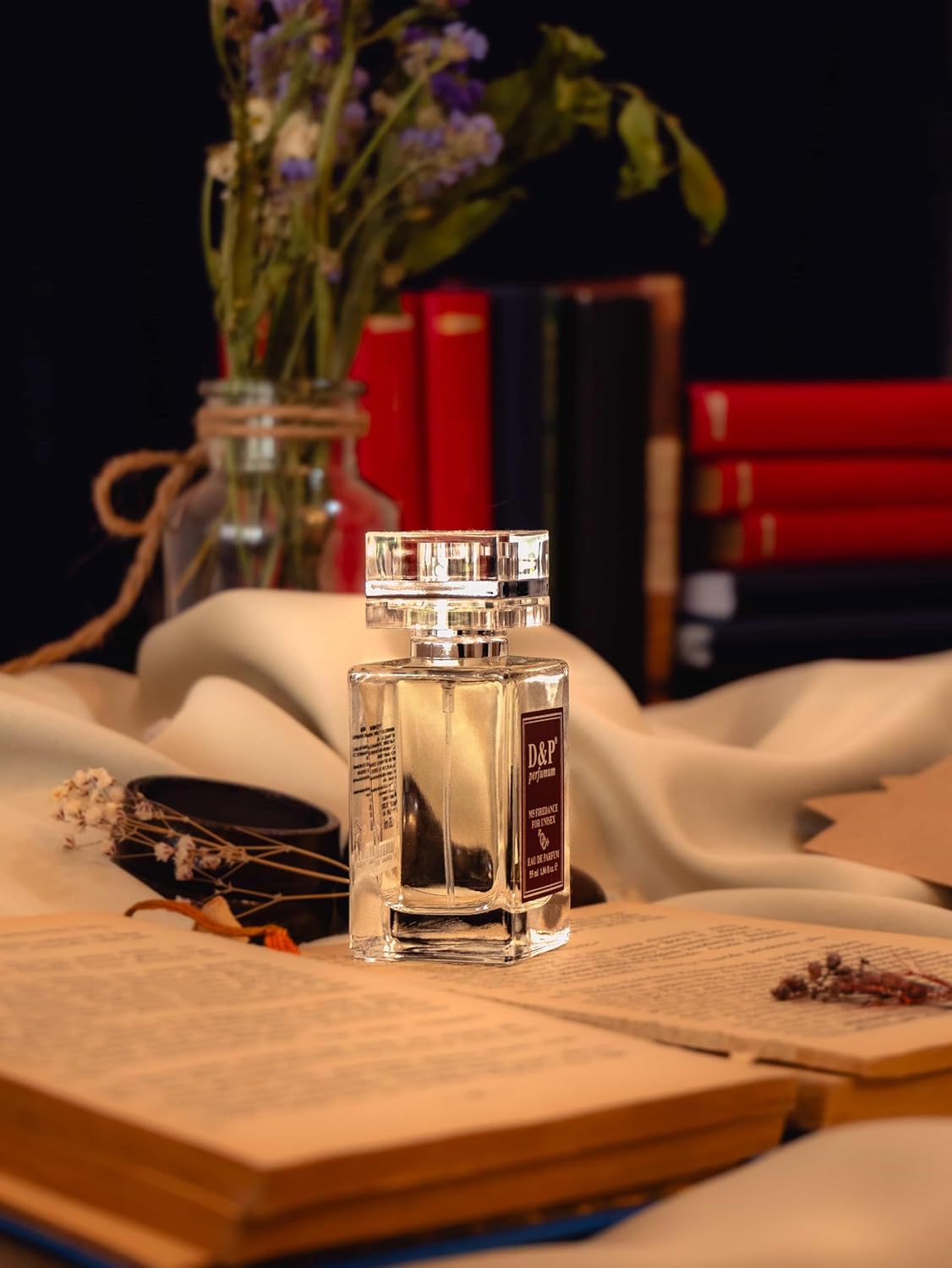 D&P Perfumum M5 Firedance - 1.86 Oz (Spray 55ml) - Amber Saffron Woody Fragrance- Unisex Eau de Parfum- Jasmine, Cedarwood Scents - Vegan -Long Lasting Floral Scent-Daytime Wear