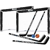 Premier Sports - Kids Hockey Set – (4) Sticks, (2) Mini Goals, (1) Foam & (1) Standard Balls – Complete Beginner Set for Ages 3-9