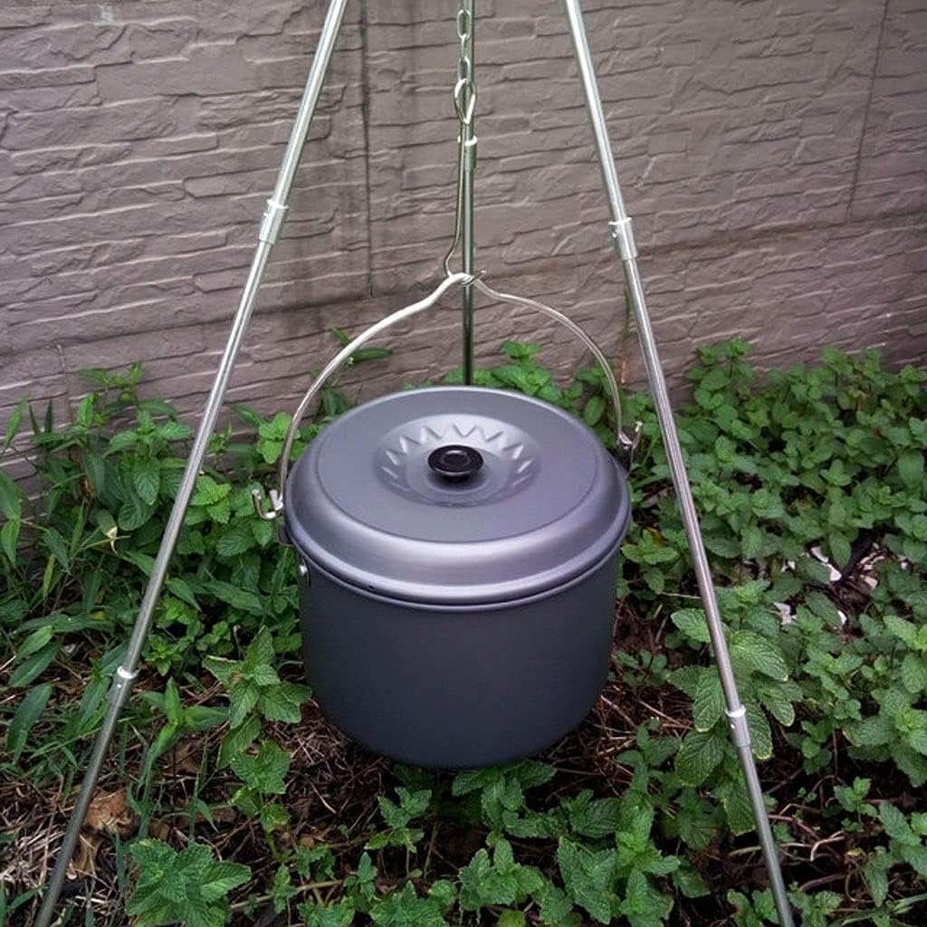 YYDS Outdoor Camping Camping Cooker Lightweight Pot Multifunction Hanging Pot 4.2L/7L Large Capacity Family Campfire Hiking Camping Cookware Adventures Picnics (Size : 7L)