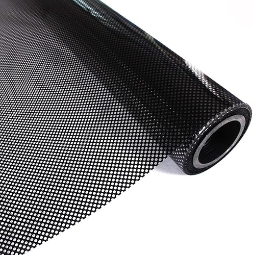 Miniatura 2 de Moyishi Rollo adhesivo electrostático de vinilo negro perforado de una sola vía para ventana de privacidad (24 x 78 pulgadas)