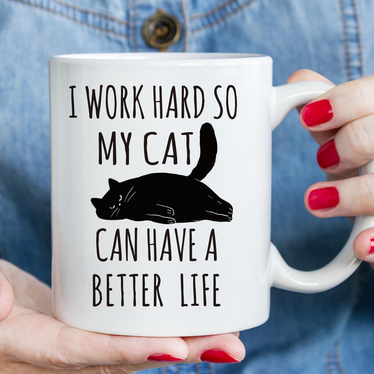 Funny Cat Themed Mug for Cat Lovers Gift - Boyfriend, Mom, Dad, Colleague, Boss - Birthday - Image 4