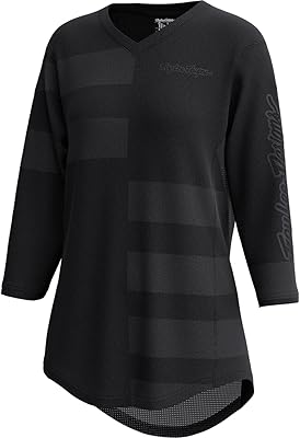 Troy Lee Designs Womens Mischief Split Stripe Black Jersey size Small