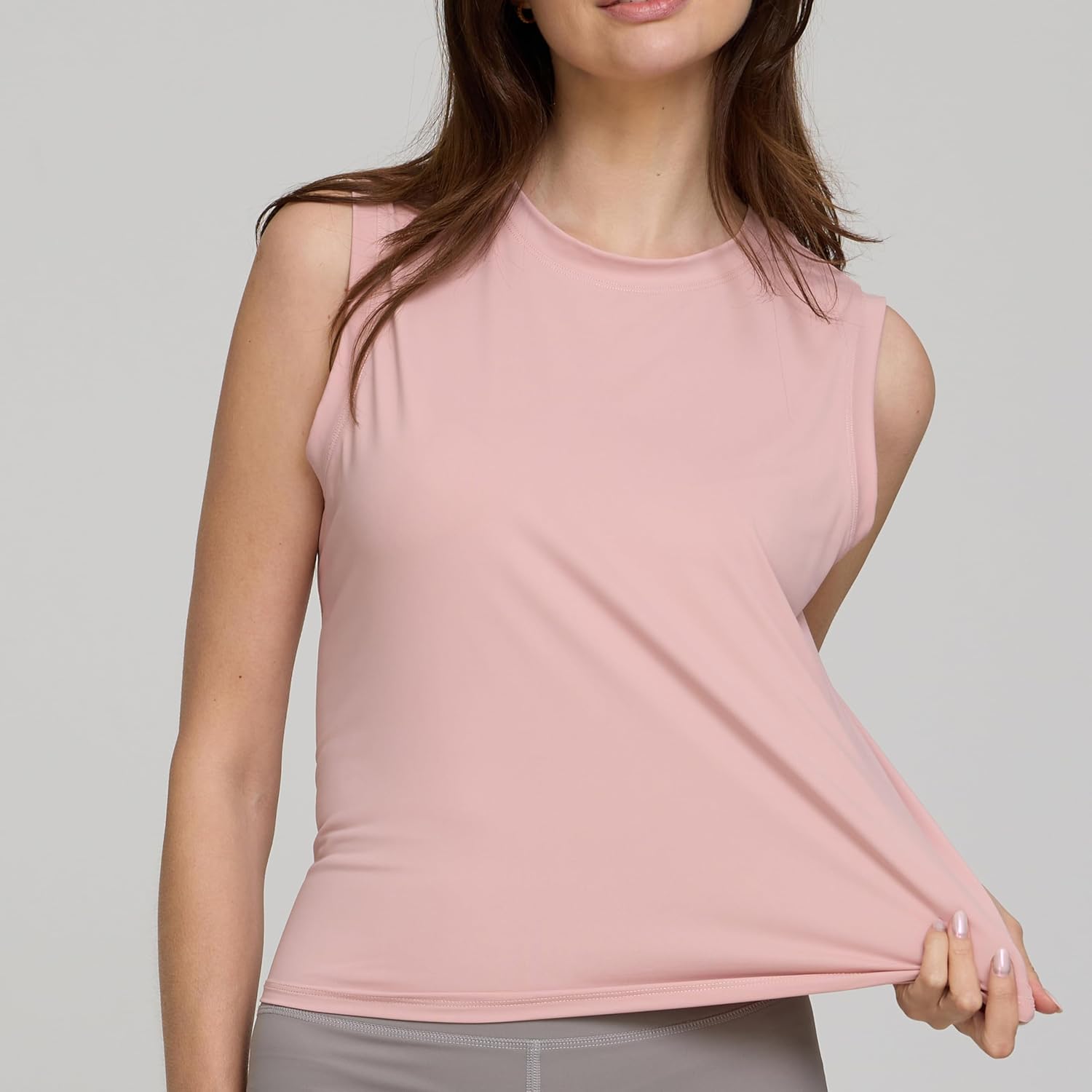 3 Pk Summer Tops Tank Top for Women Ice Silk Sleeveless Athletic Shirts for Running, Yoga, Gym, Tennis & Fitness Training - Image 2