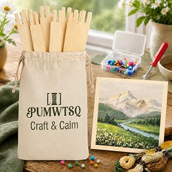 PUWMTSQ Needlepoint Stretcher Bars Set with Linen Storage Bag 6 8 10 12 14 Modular Frame Kit, Mini Embroidery Frame for Cross Stitch & Needlework, Includes Thumb Tacks & Tack Remover